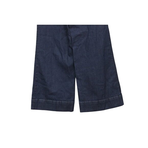 NWT J Crew High Rise Denim Trouser Jean Size 32 Wide Leg Semi Stretch '96 Preppy - Picture 8 of 12